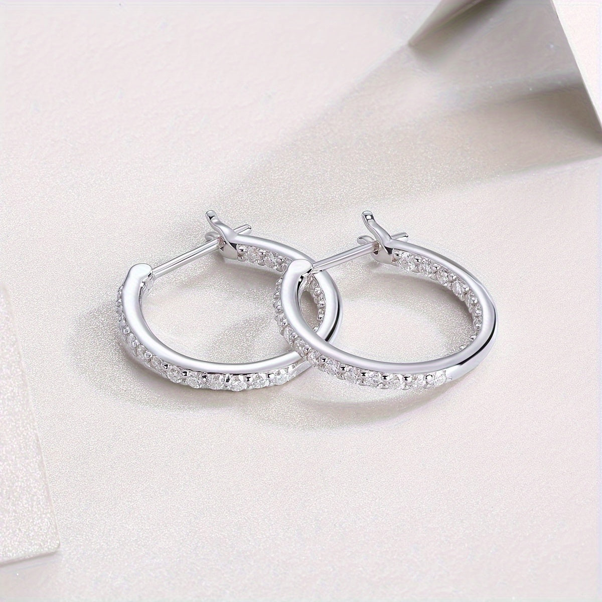 Moissanite Earrings Sterling Silver