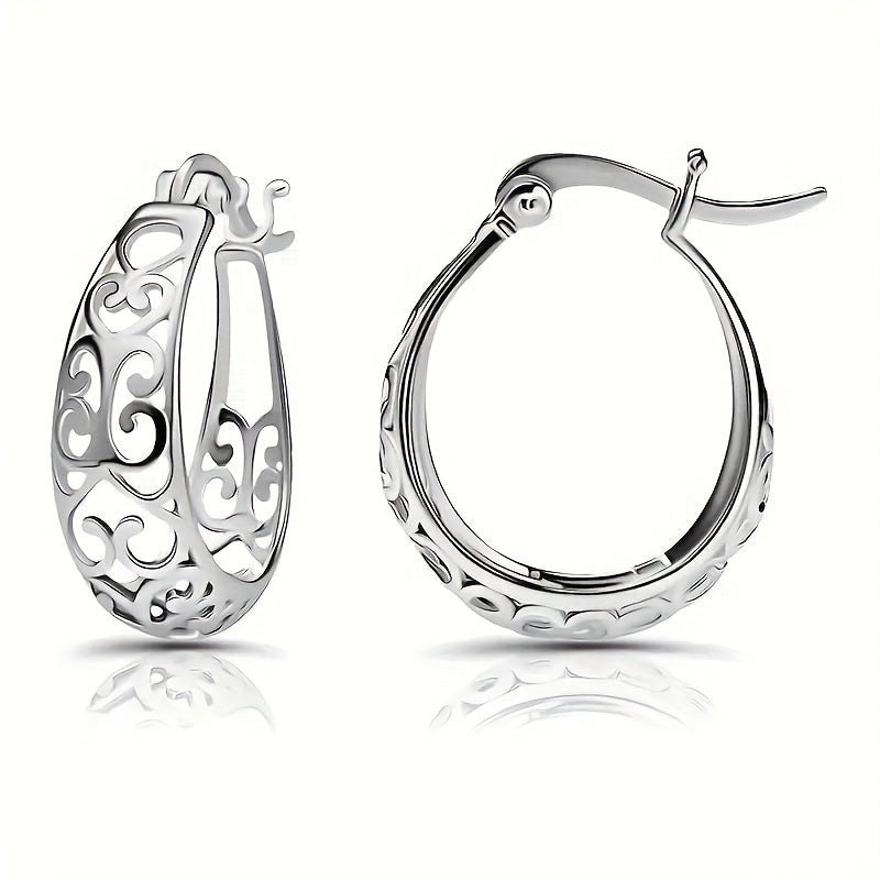 sterling silver buckle earrings