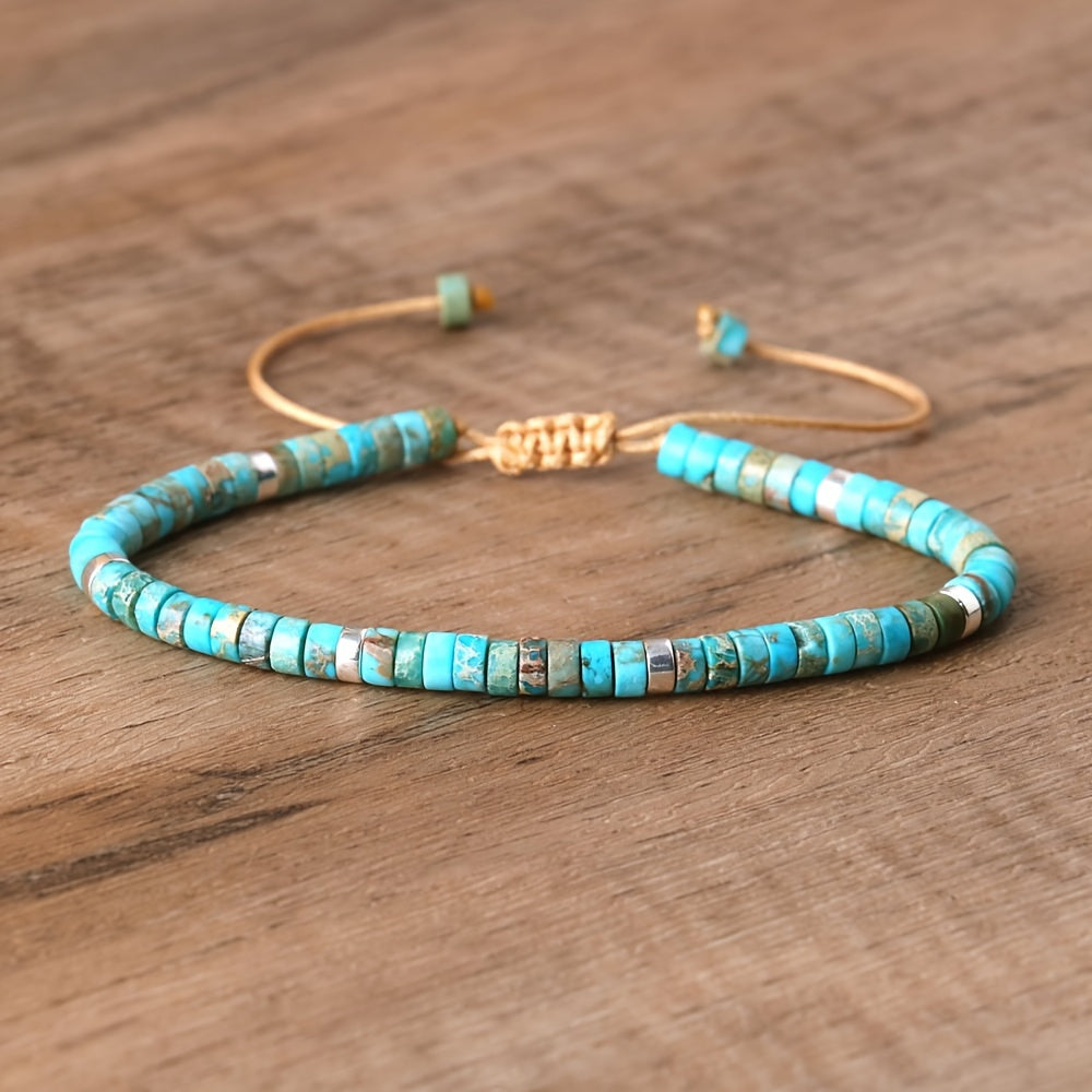 1PC Natural Stone Turquoise Stone  Lady Bracelet