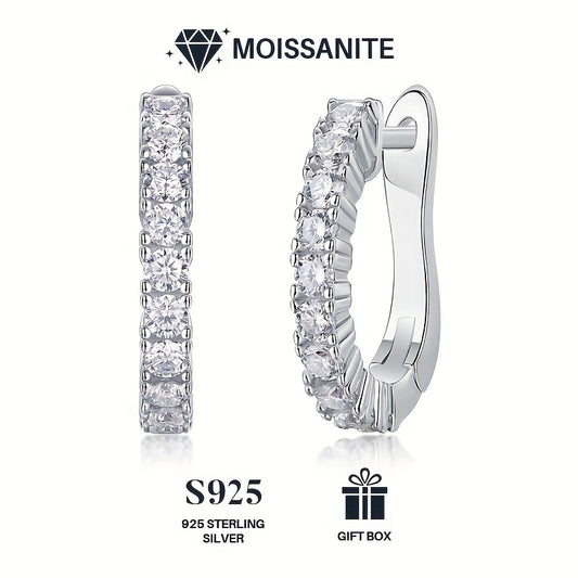 Moissanite Earrings Sterling Silver