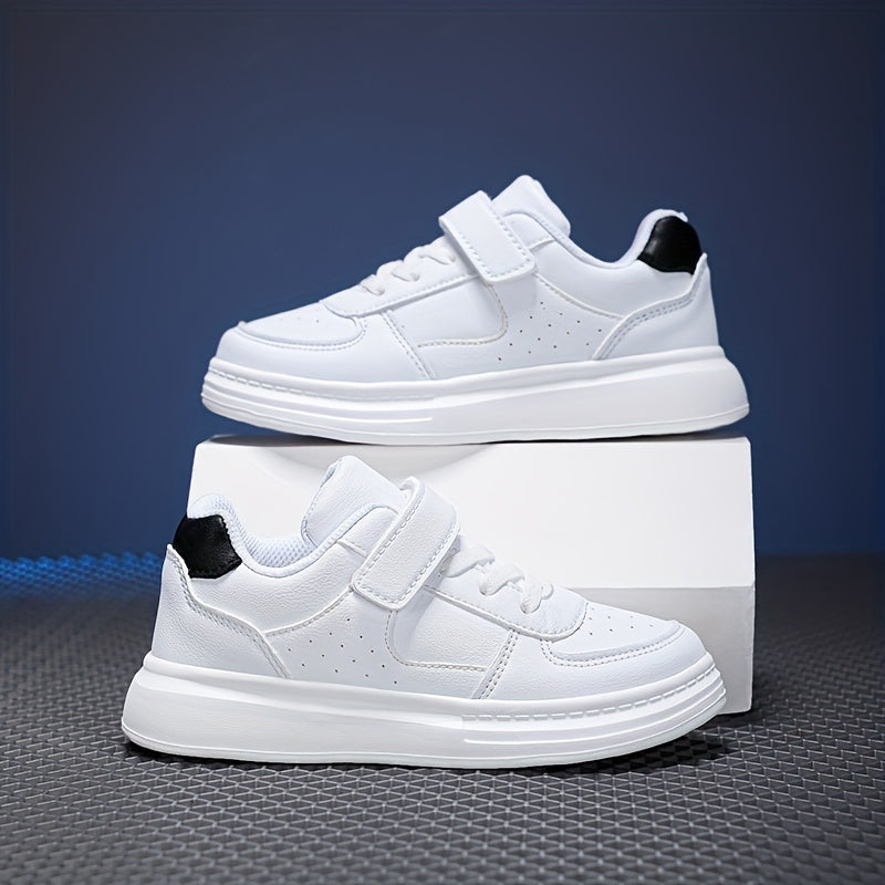 Comfy Boy's Low Top Skateboard Sneakers - Hook & Loop Fastener