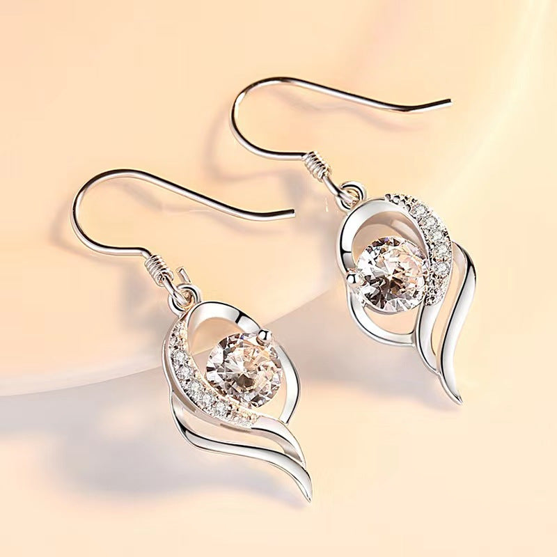 Elegant Heart Drop Earrings