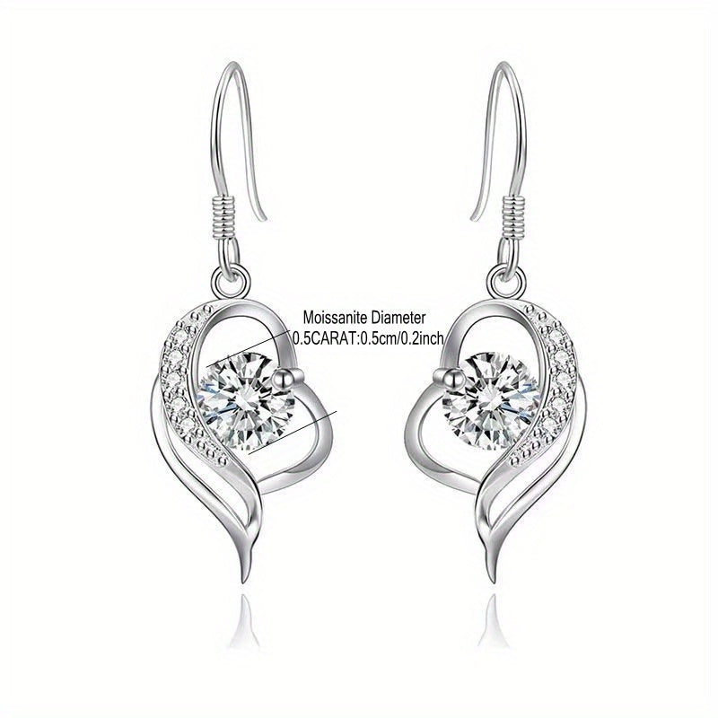 Elegant Heart Drop Earrings