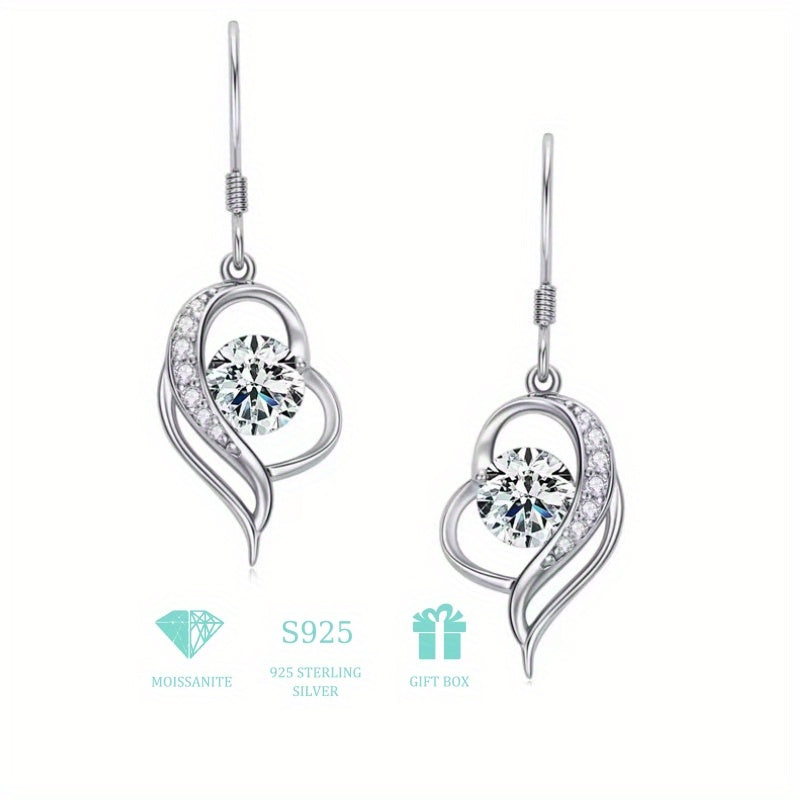 Elegant Heart Drop Earrings