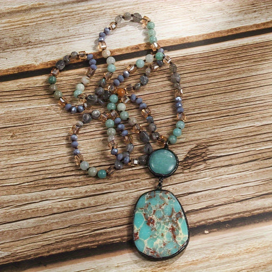 Natural Stone Vintage Boho Chic Necklace