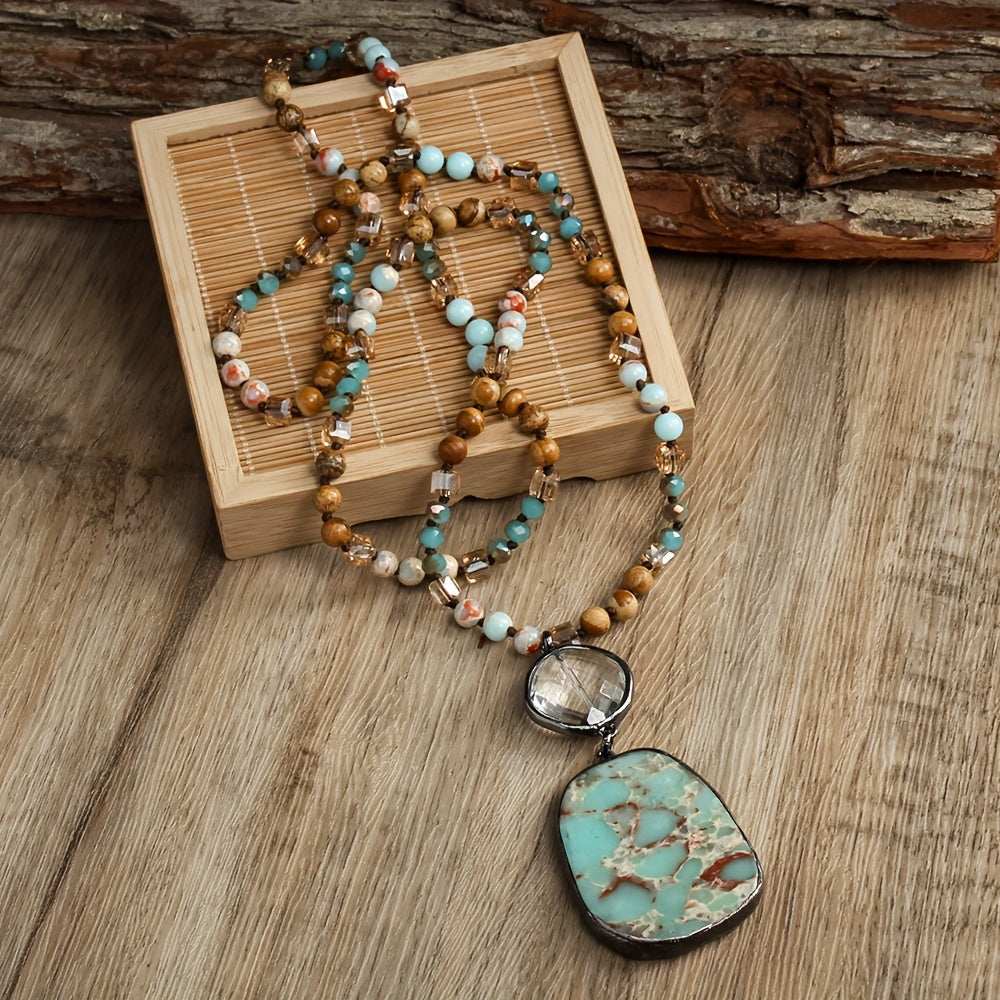 Natural Stone Vintage Boho Chic Necklace