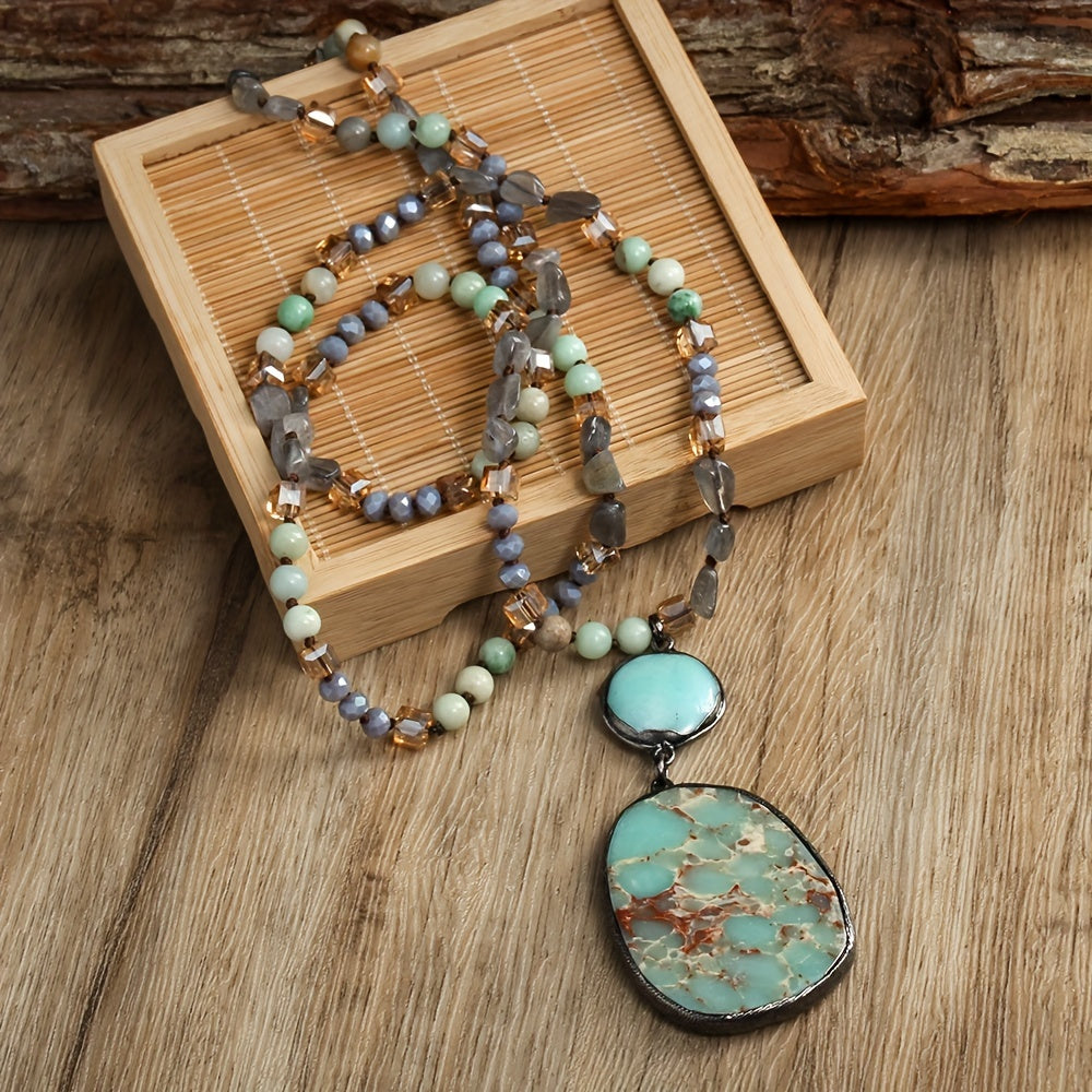 Natural Stone Vintage Boho Chic Necklace