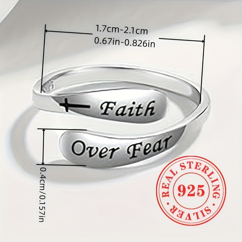 Vintage  Faith Over Fear Ring