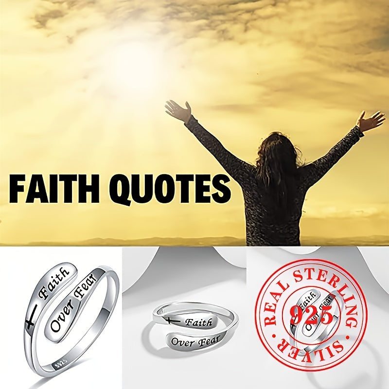 Vintage  Faith Over Fear Ring