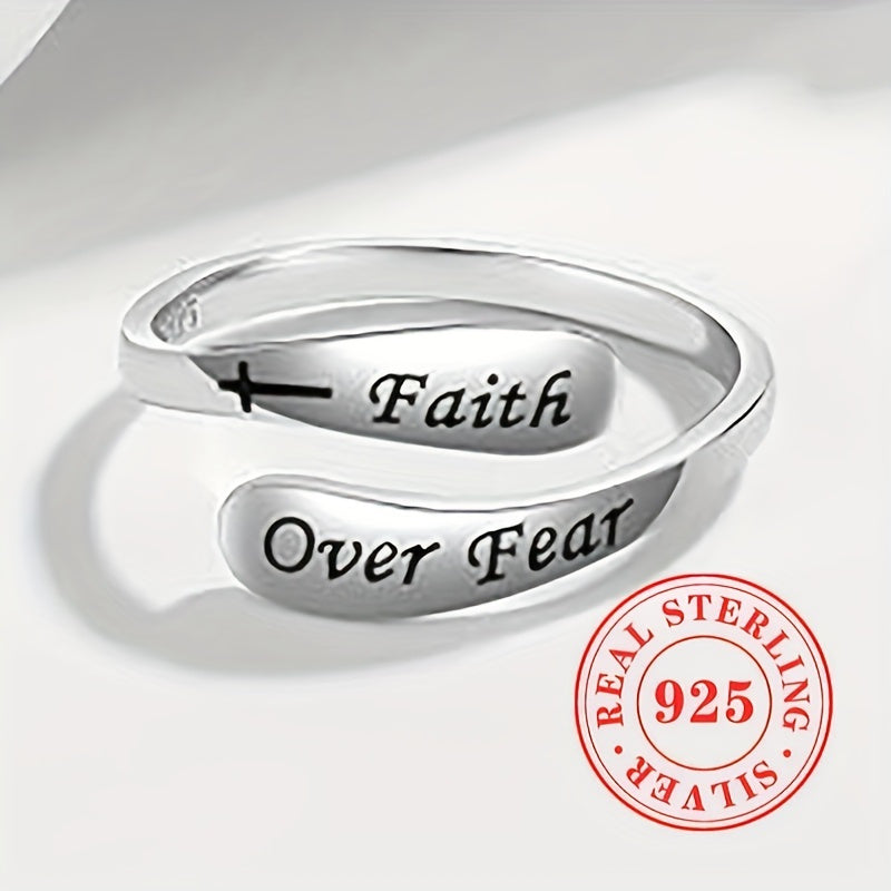 Vintage  Faith Over Fear Ring