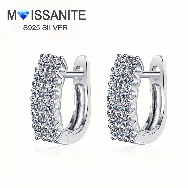 sterling silver 0.72 carat earrings