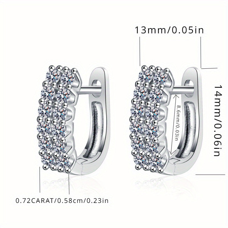 sterling silver 0.72 carat earrings