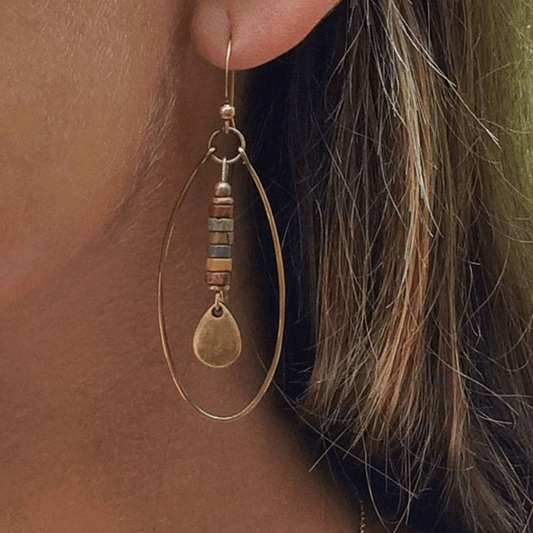 Natural Stone Dangle Earrings