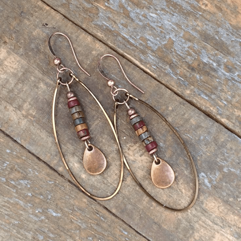 Natural Stone Dangle Earrings