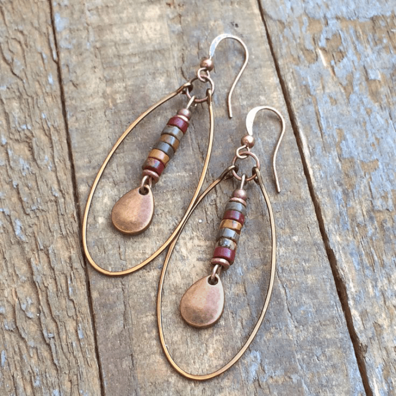 Natural Stone Dangle Earrings