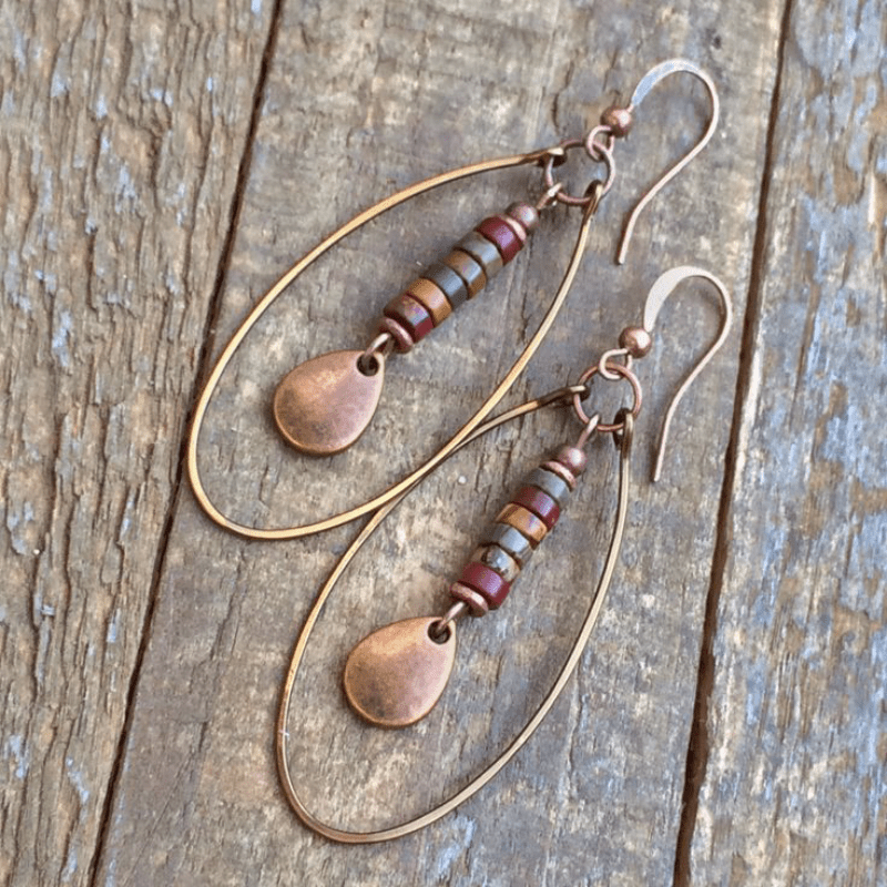 Natural Stone Dangle Earrings