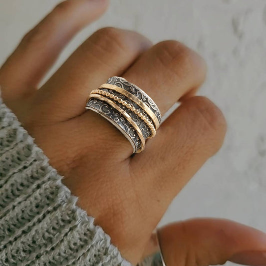 Chic Vintage-Inspired Geometric Ring for Women