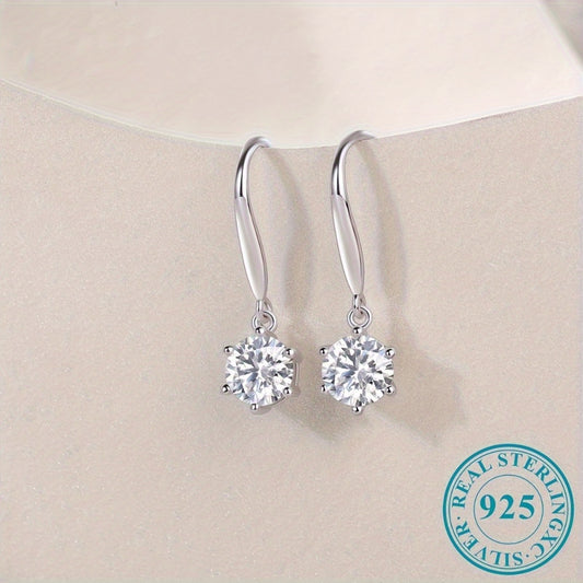 Luxury Sterling Silver Moissanite Earrings for Women