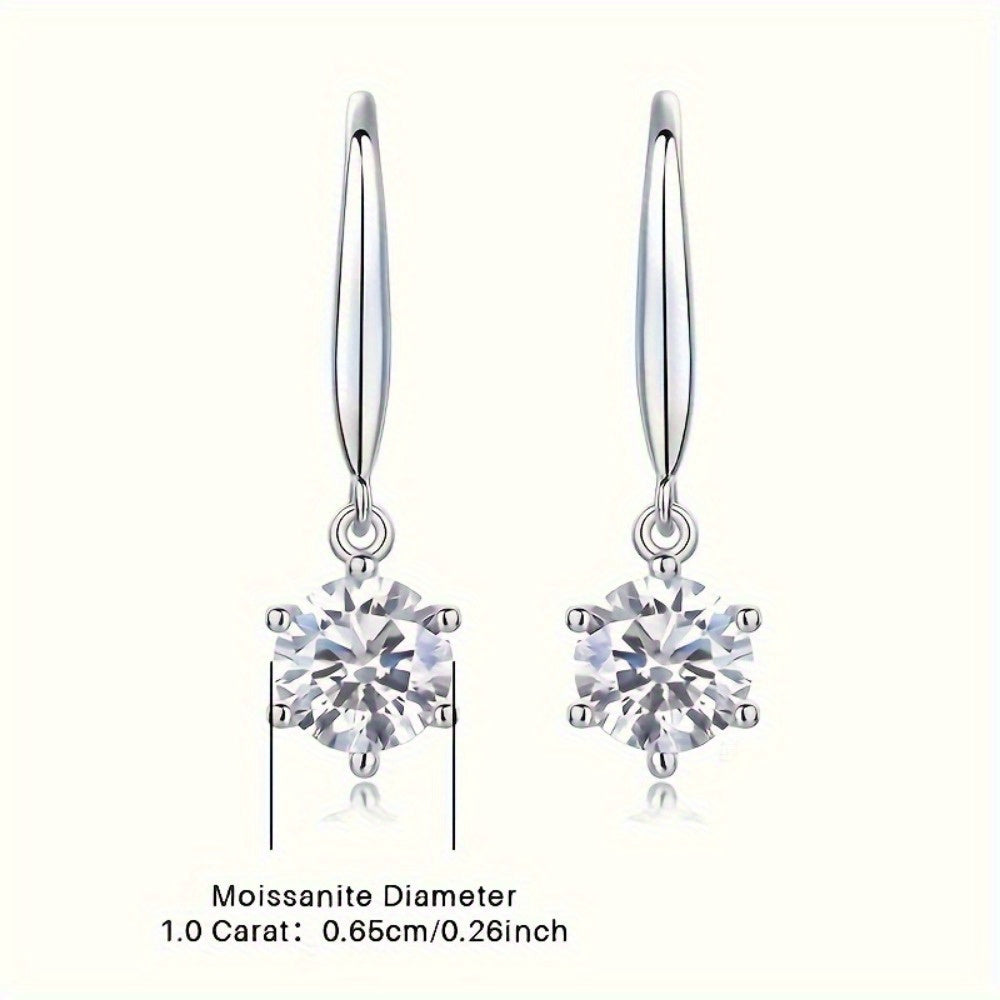 Luxury Sterling Silver Moissanite Earrings for Women