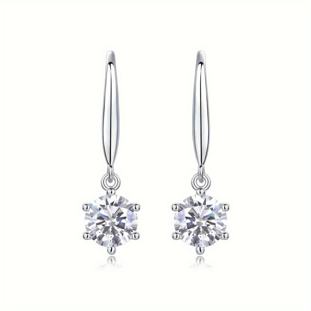 Luxury Sterling Silver Moissanite Earrings for Women