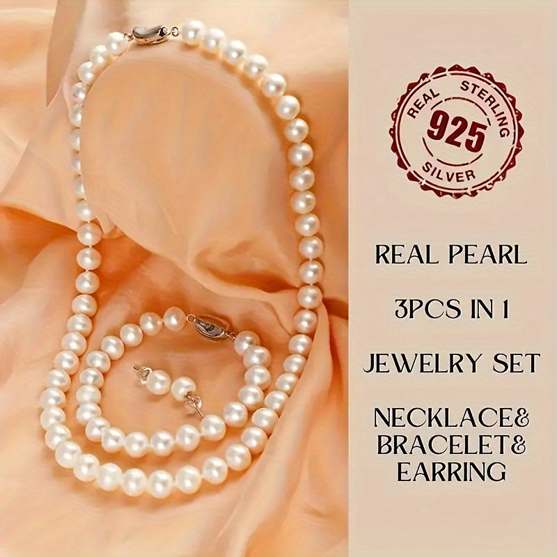 Freshwater Cultured Pearl Necklace Set