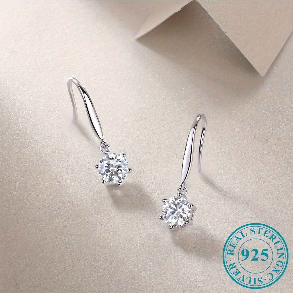 Sterling Silver Moissanite Earrings