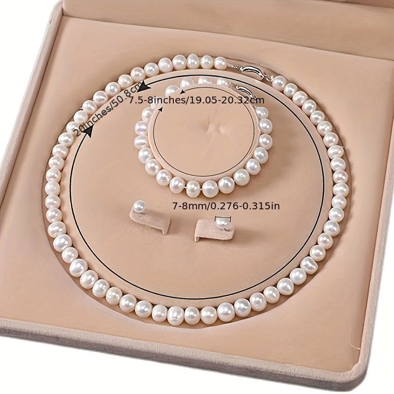 Freshwater Cultured Pearl Necklace Set