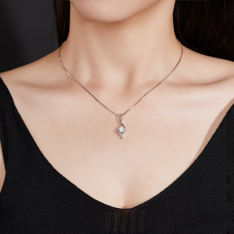 1 Carat Moissanite Pendant Necklace