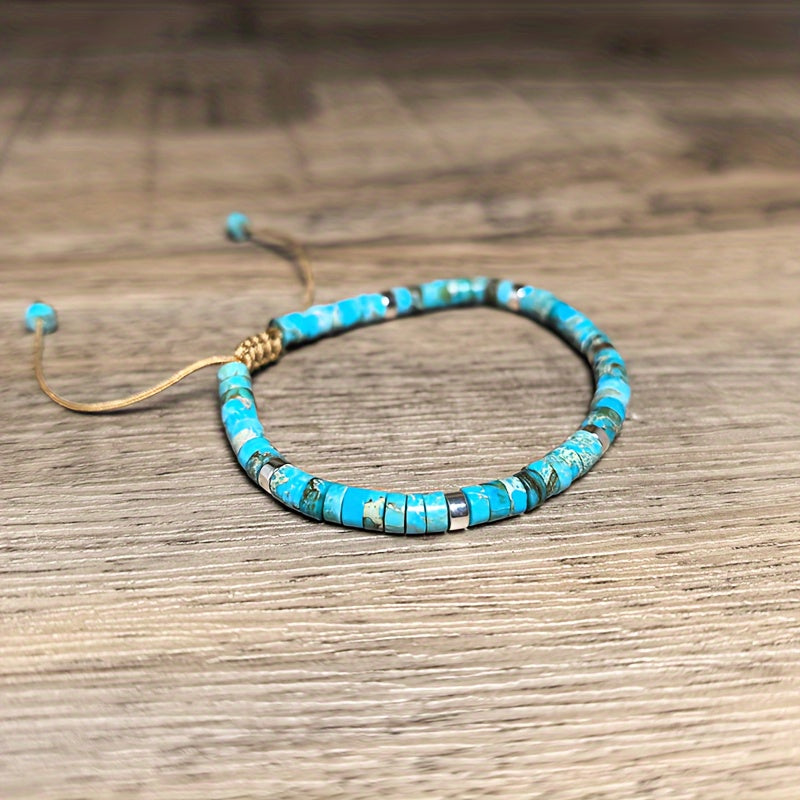 1PC Natural Stone Turquoise Stone  Lady Bracelet