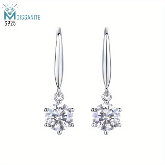 Sterling Silver Moissanite Earrings