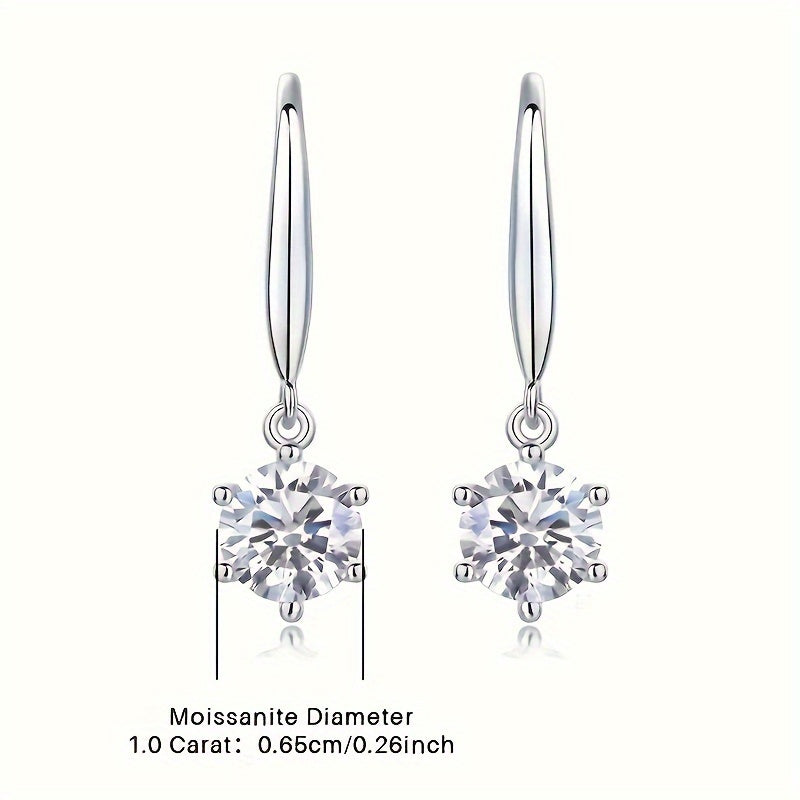 Sterling Silver Moissanite Earrings