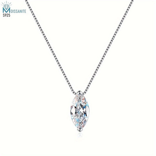 Exquisite Sterling Silver 1-Carat Marquise