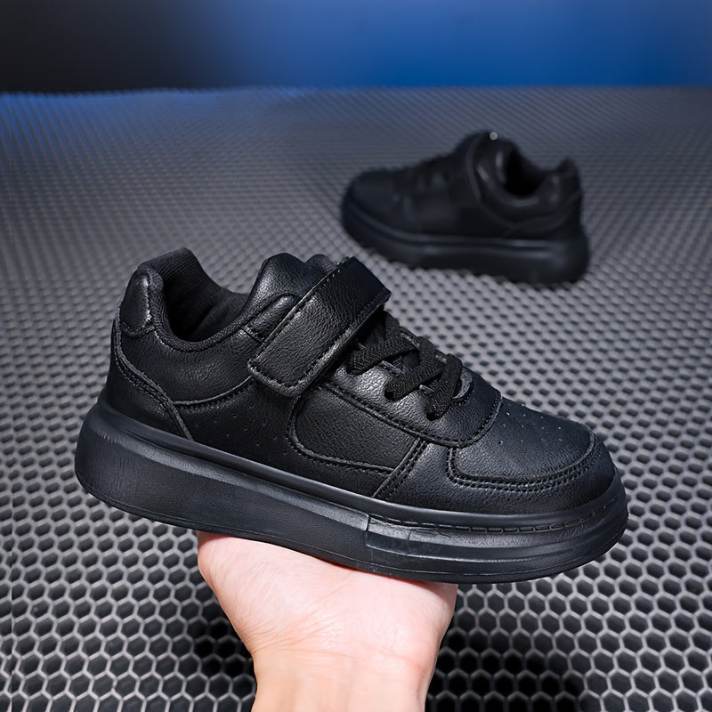 Comfy Boy's Low Top Skateboard Sneakers - Hook & Loop Fastener