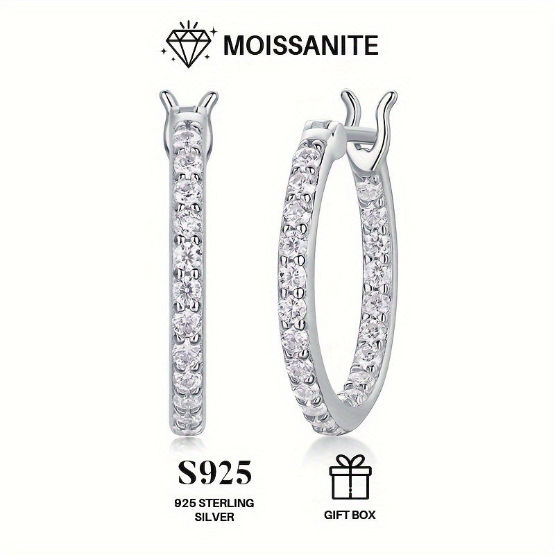 Moissanite Earrings Sterling Silver