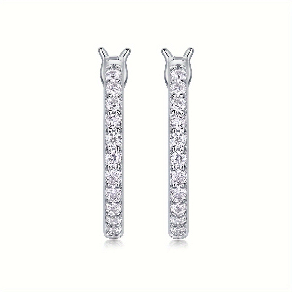 Moissanite Earrings Sterling Silver