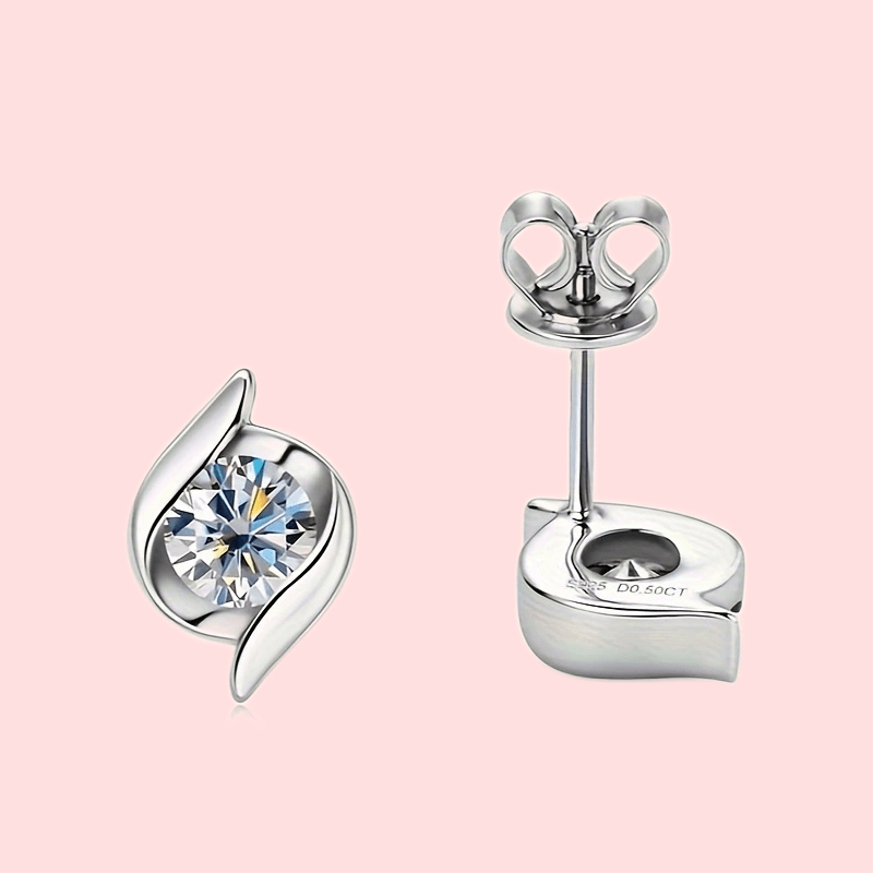 Sterling Silver Moissanite Earrings