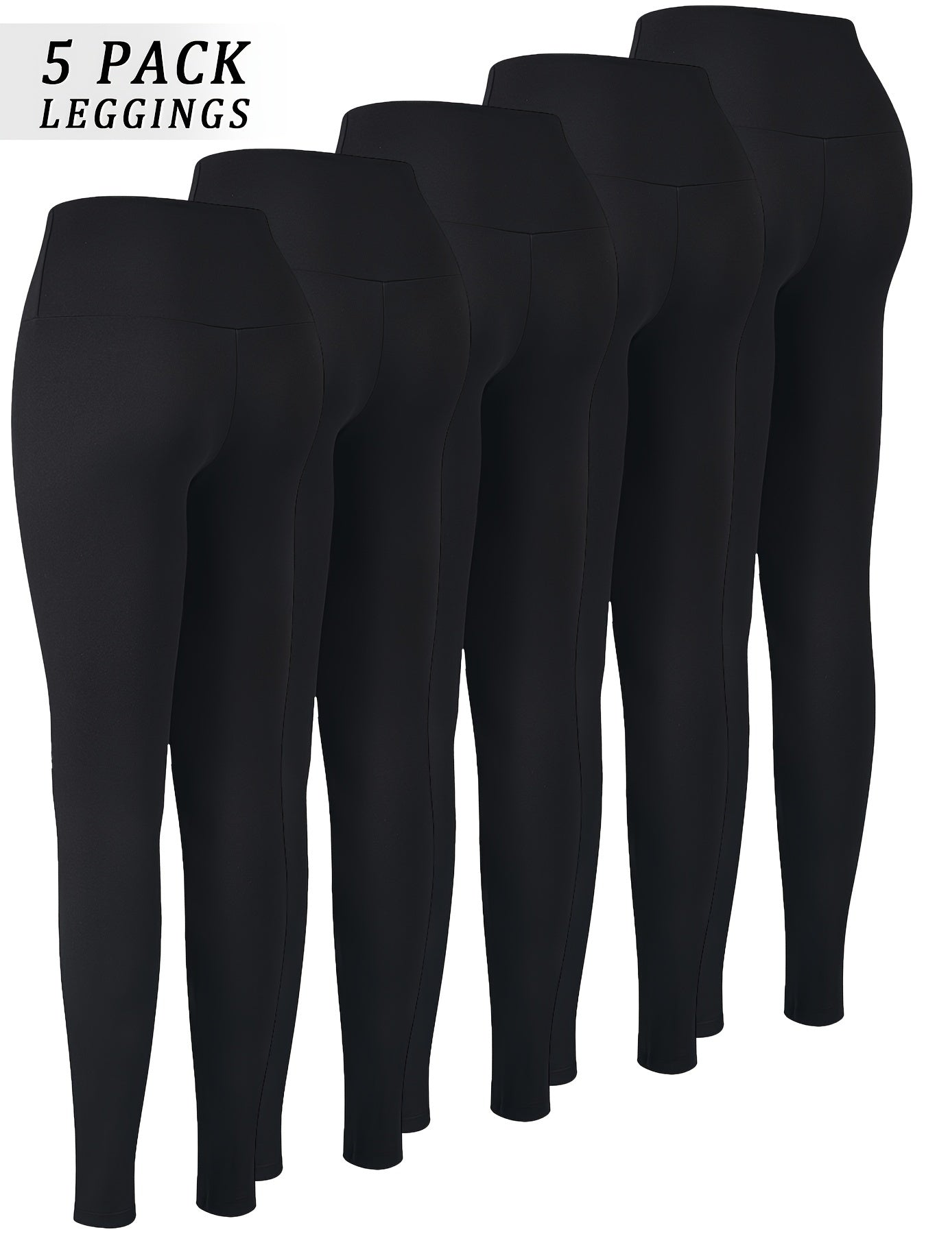 5 Pack Super Soft Leggings for Women