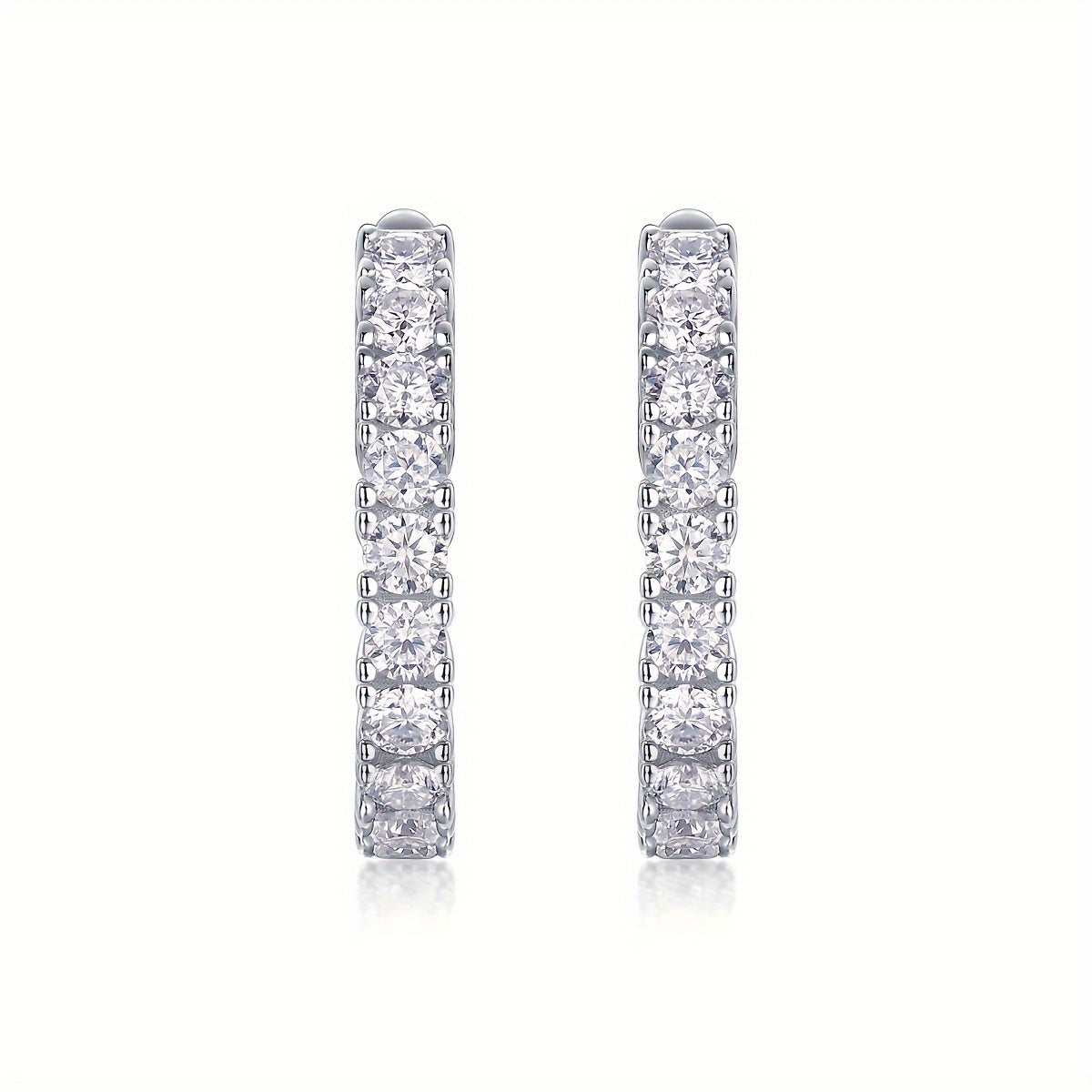 Moissanite Earrings Sterling Silver