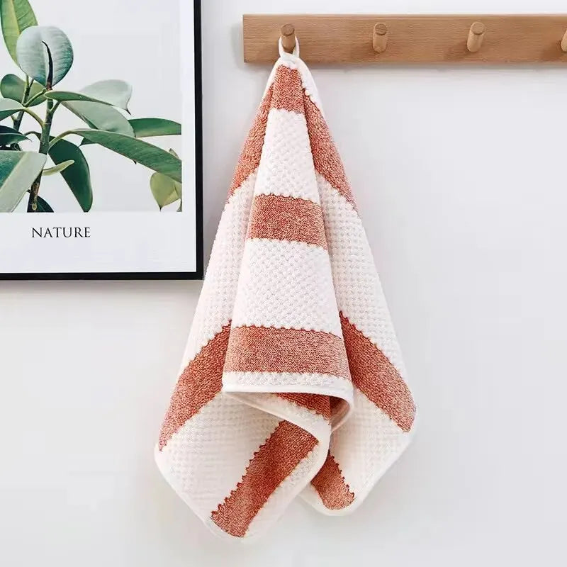 Bath Towel Washcloth Cotton Towel Solid Color Soft Absorbent