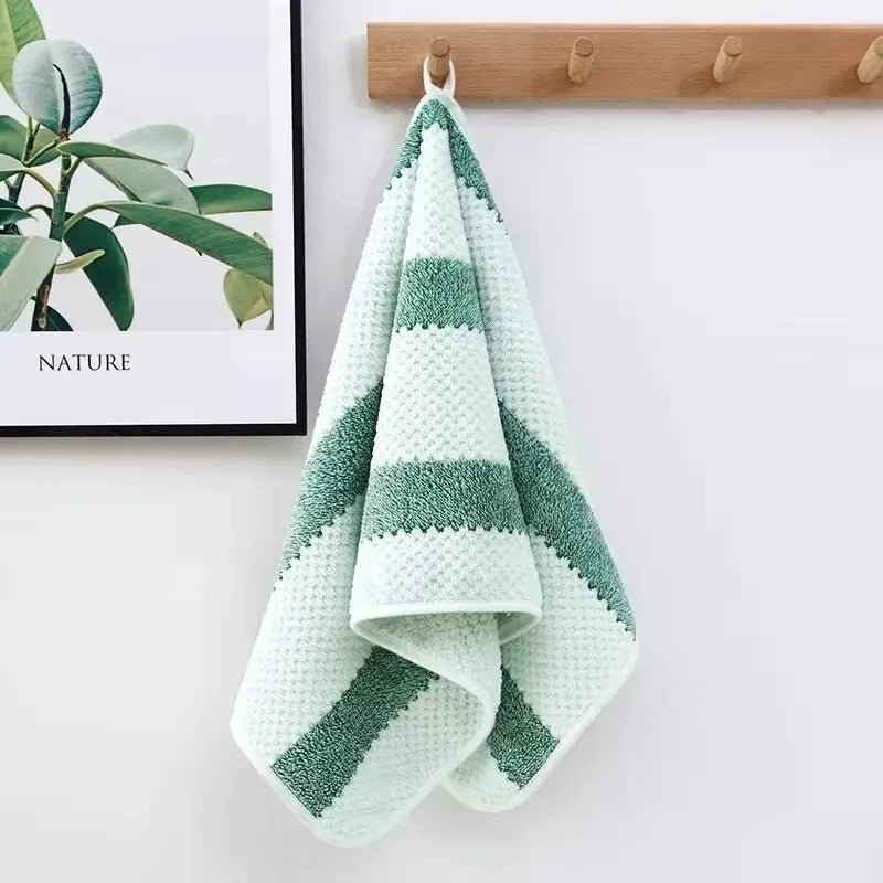 Bath Towel Washcloth Cotton Towel Solid Color Soft Absorbent