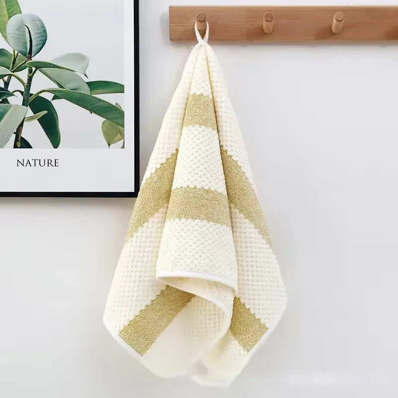 Bath Towel Washcloth Cotton Towel Solid Color Soft Absorbent