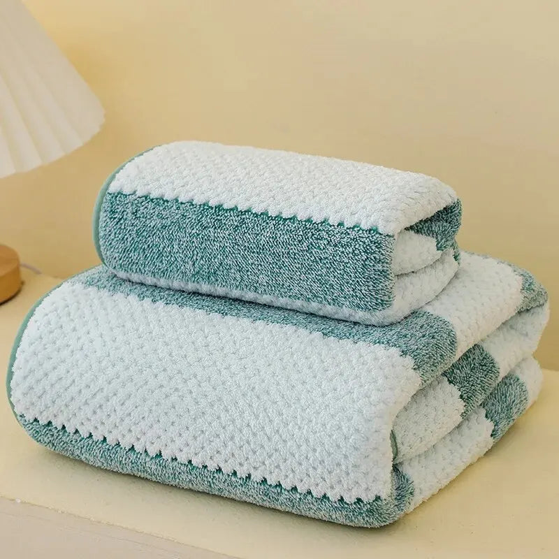 Bath Towel Washcloth Cotton Towel Solid Color Soft Absorbent