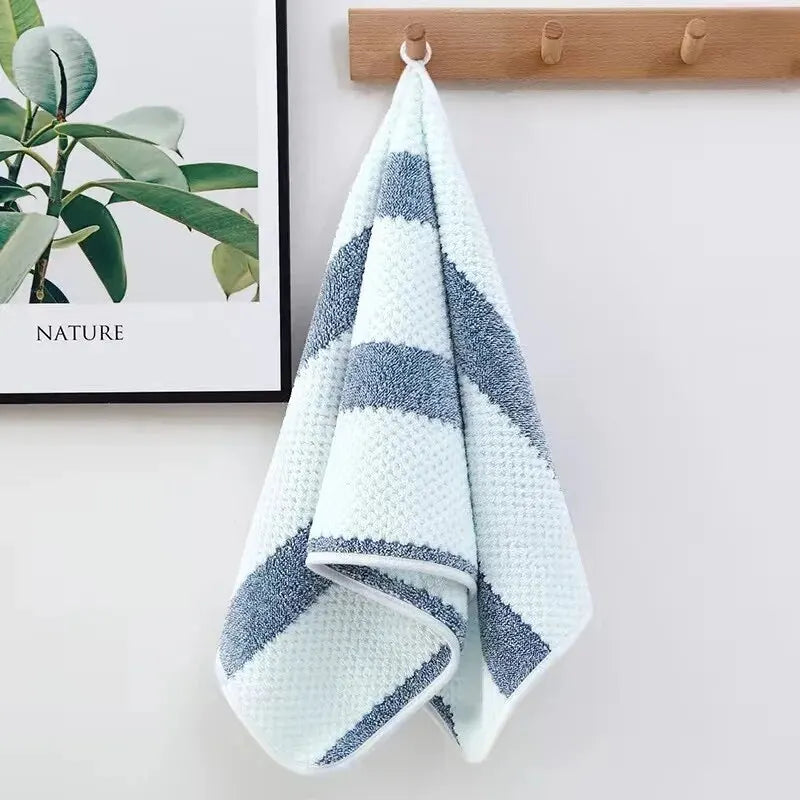 Bath Towel Washcloth Cotton Towel Solid Color Soft Absorbent