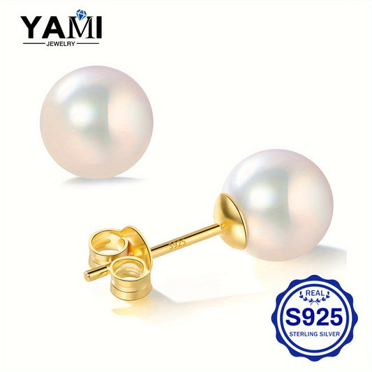 Luxurious 5.5-9.0MM Round Akoya Cultured Pearl Earrings