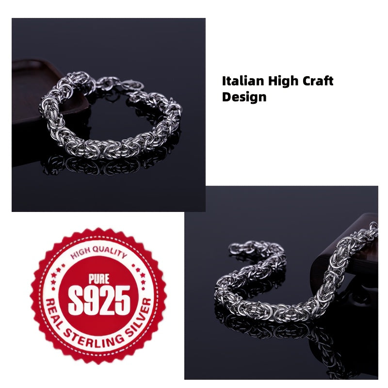 Silver Italian Style Braided Unisex Bracelet