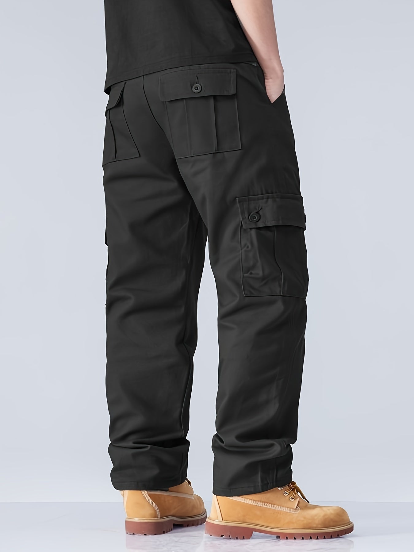 All-Season Essential: Men's Stylish & Comfortable Loose-Fit Cotton Blend Trousers