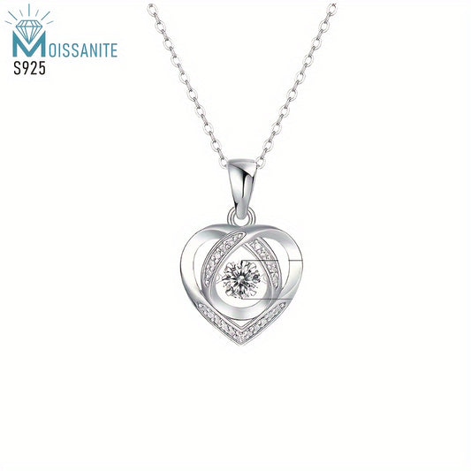 Sterling Silver Moissanite Pendant Necklace