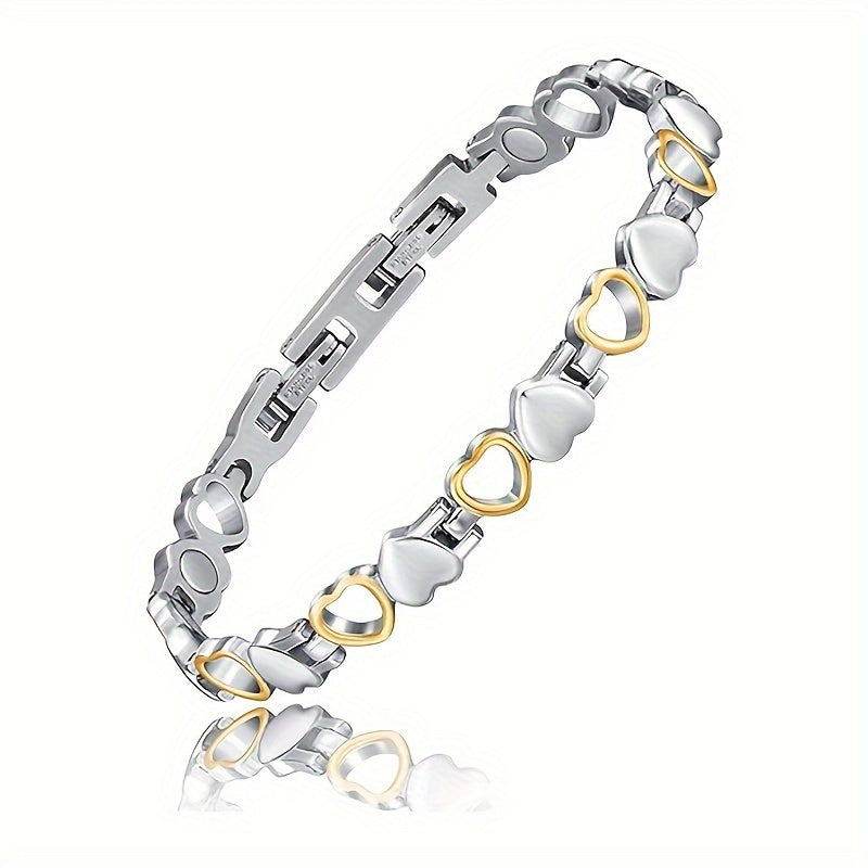 Heart-shaped Magnetic Bracelet Stainless Steel