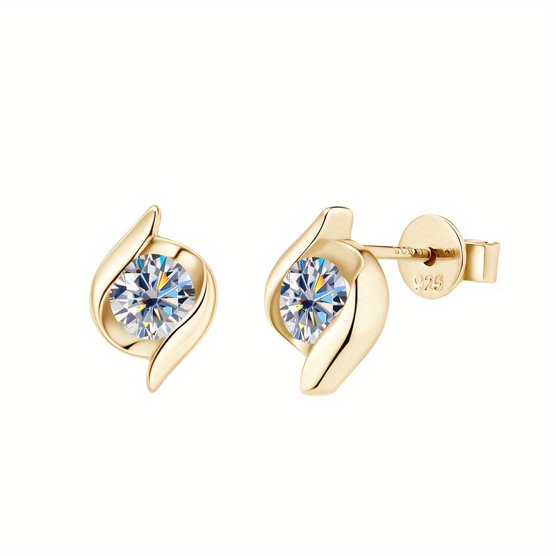 Sterling Silver Moissanite Earrings