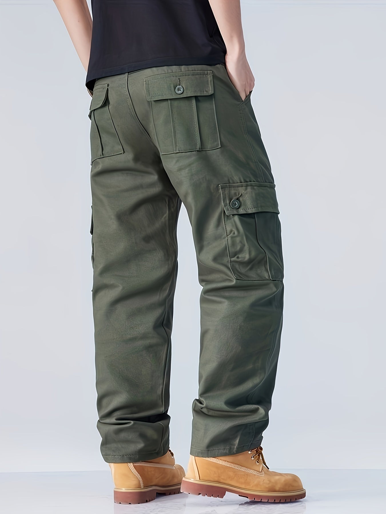 All-Season Essential: Men's Stylish & Comfortable Loose-Fit Cotton Blend Trousers